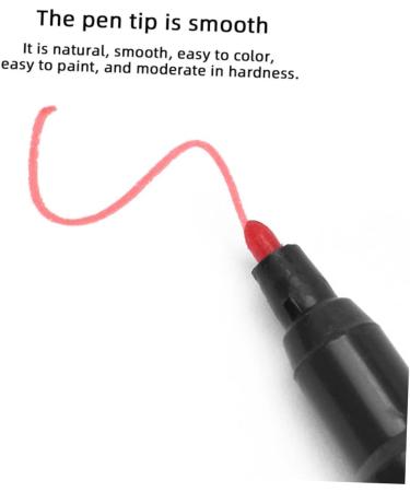 Angoily 6pcs Waterproof Eyeliner Dual Tip Markers Marker Pens Eyebrow Pencil Double Head Leather Pen 13.9x1.8cm Red - Buy Online on GoSupps.com