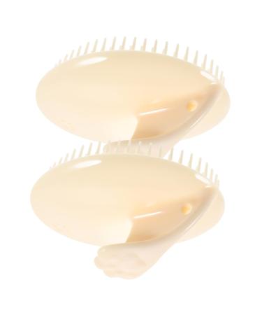 Beavorty 2st Shampoo comb peeling for the scalp massager ergonomic Hairbrush shampoo brush for the scalp cloth collector head scratch hair peel wet and dry massage brush