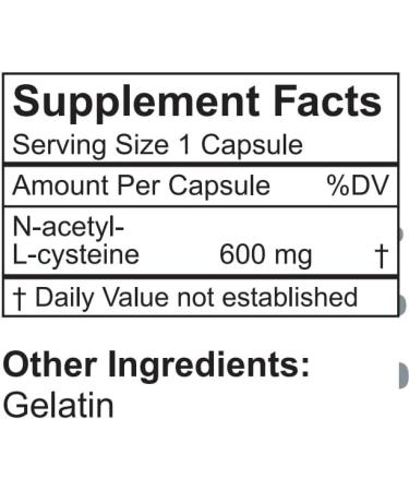 LifeLink NAC (N-Acetyl L-Cysteine) Capsules - 600mg | Antioxidant & Anti-Aging Support | 120 Count | Gluten Free & Non-GMO | Made in USA - Buy Online on GoSupps.com