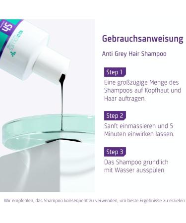 Neofollics AntiGray Shampoo gradually darkens gray hair cares for hair and scalp with antioxidants and plant extracts for men and women 250 ml - Buy Online on GoSupps.com