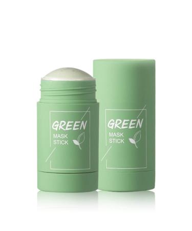 None Brand Green Tea Purifying Clay Stick Mask Face Moisturizes Oil Control Anti-Acne Solid Mask Deep Clean Pore Improves Skin for All Skin Types Men Women
