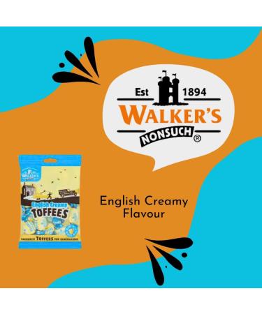 Toffee Sweets Walkers Nonsuch English Creamy Flavour x 2 Bags x 150g Each Bundle with TinTastic Silver Window Lid Refillable On-the-Go Travel Tin - Buy Online on GoSupps.com