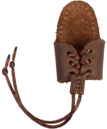 Hide & Drink Leather Archery Thumb Protector Mongolian Finger Guard for Recurve Bow - Handmade, Bourbon Brown - 101 Year Warranty - Buy Online on GoSupps.com