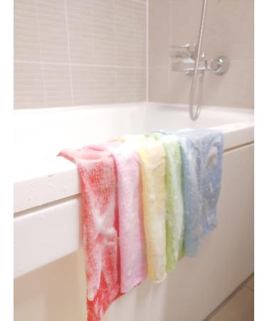 Nepure Korean Exfoliating Washcloth Shower Towel - Large Size - 5 Colors - Exfoliating Body Scrubber for Dry Skin - Reusable (5 Mix) - Buy Online on GoSupps.com