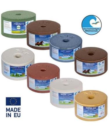 Imima Mineralleckstein Horse Anti-Insect Salzleckstein Set | 2 x 3kg Mineral Salt Lick Stones for Horses Sheep Goats & Cattle - 6kg Total Pack - Buy Online on GoSupps.com