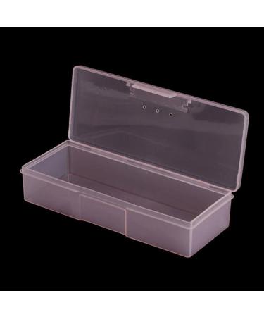 TREGOO Tool Boxes Nail Art Rectangular Plastic Transparent Storage Box Nail Rhinestone Brush Pen Buffer Grinding File Container Box - Buy Online on GoSupps.com