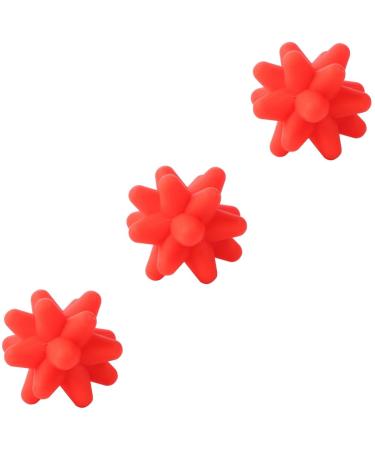 Lurrose 3st star fitness ball massage roller electric tools pilates ball massage balls fascia ball keep muscle fitness ball planeted fitness massage ball ice hockey handy pebbles 8x8cmx3pcs redx3stk
