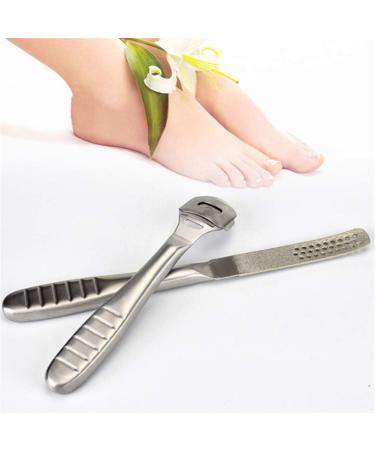 ANKROYU Stainless Steel Shaver Dead Skin Remover Cuticle Remover Anti Skid Handle File Hard Skin Remover and Foot File Heads Foot Tools - Buy Online on GoSupps.com