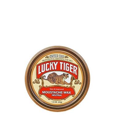 Lucky Tiger Mustache Wax, Neutral, 1.5 Ounce
