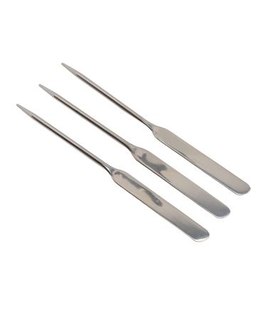 Pack of 3 Nail Art Stirring Rod Stainless Steel Glue Stirring Spoon Spatula Tool for Home Salon Nail Art Stirring Rod Nail Art Needle Pen