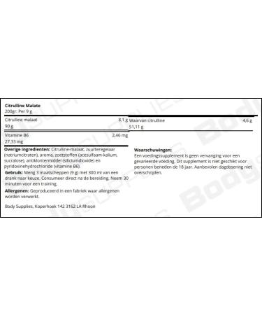 Olimp Sport Nutrition | Citrulline Malate (200g) | Citrulline | Citrulline malate et vitamine B6 - Buy Online on GoSupps.com