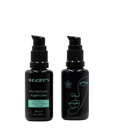 Wecares - Bio Hyaluron Eye Cream - Our Best Bio Hyaluron Creme vegan - 30ml moisturizer with bio rambutan opc & aloe vera - natural ingredients - made in Germany