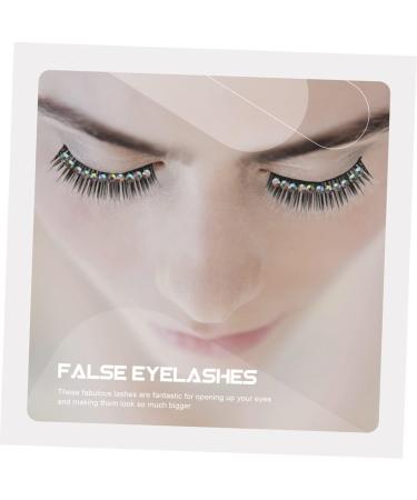 minkissy 50 Pairs Diamond False Eyelashes False Lashes Pestanas Postizas Naturales Glitter False Eyelashes Lash Clusters Gems Eyelash Cosplay Lashes Chemical Fiber Hard Stem Dense Cosmetic - Buy Online on GoSupps.com
