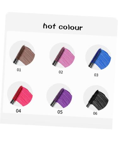 LALAFINA 6Pcs Colored Mascara Color Mascara Eyelash Makeup Waterproof Colorful Women Madam Make Up Water Resistant Abdominal Muscles - Buy Online on GoSupps.com