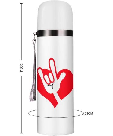 American Sign Language I Love You Insulated Water Bottle 19 OZ Stainless Steel Travel Mug For Drink Sports Camping Hiking Outdoors - Buy Online on GoSupps.com