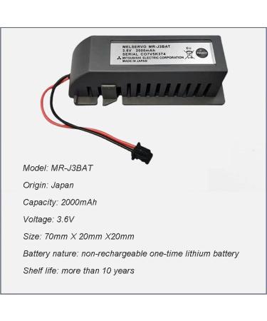 Buy 25 Pack 2000mAh 3.6V MR-J3BAT PLC Non-Rechargeable Li-ion Battery for ER6VC119A/B MELSERVO MR70 | Fast International Shipping - Buy Online on GoSupps.com