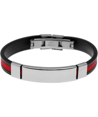 Lympunclog Magnet Hard Band - Personalized Unisex Magnetic Bracelets for Men & Women | Stylish Outdoor Jewelry for Travel Camping Hiking - Red - Buy Online on GoSupps.com