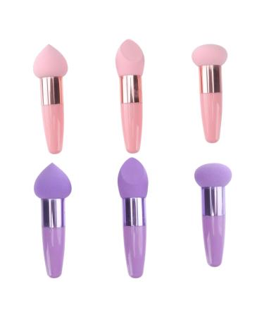 Beatifufu 2 Sets Beauty Pen Portable Mini Make up Sponges for Face Pen Sponge Brush Sponge Powder Puff Facial Tools Powder Makeup Purple Mix Concealer Powder Emulsion Miss