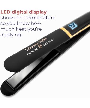 Infrarose Styler Titanium Edition Flat Iron - Fast Heating, One Pass Straightening - Skin Research Institute - Buy Online on GoSupps.com