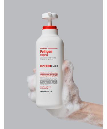 Dr.FORHAIR Folligen Original Shampoo Set of 2 - 500ml | International Shipping Available - Buy Online on GoSupps.com