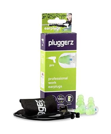 Pluggerz earplugs per - 2 pairs (S/m m/l) - reusable - soft & comfortable - filtered - 24 dB - home care - protection against noise - professional - prevents ear pain