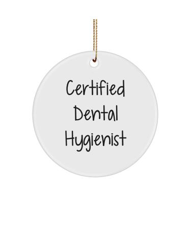 Dental Hygienist Gifts from Friends Christmas Unique Circle Ornament with Funny Quote 'A Smile is The Best Medicine' for Dental Hygienist