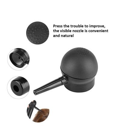 Waterproof Hair Fibers Powder for Thinning Hair & Hair Loss - Black | Spray Applicator for Instant Thick, Full & Shiny Hair in 15 Seconds - Men & Women - Buy Online on GoSupps.com