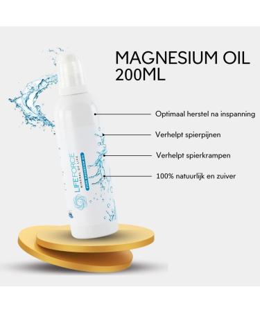 The Magnesium Company BV Lifeforce Magnesium oil Magnesium spray 200 ml Pure Zechstein Magnesium chloride 100 natural and pure - Buy Online on GoSupps.com