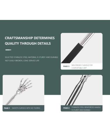 Telescopic Stainless Steel Back Scratcher | Best Back Crawler for Head & Back Massage - Shop Internationally - Buy Online on GoSupps.com