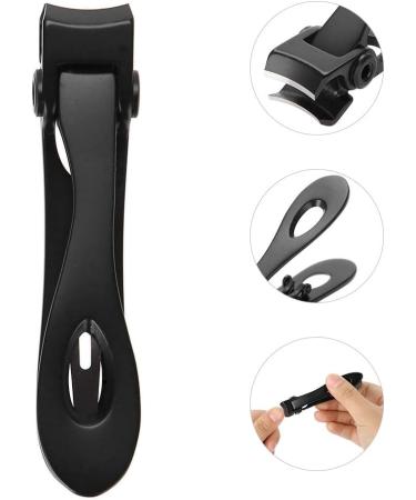 Nail Clipper Stainless Steel Cutter Trimmer Non-Slip Handle Cutting Edge for Professional and Personal Use Fine Workmanship Mini Size and Lightweight Convenient (Black) - Buy Online on GoSupps.com