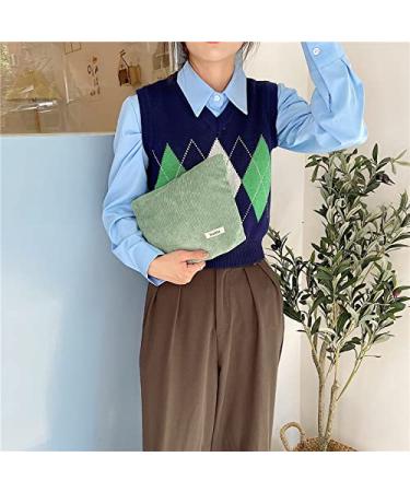 Stylish Green Velvet Cosmetic Bag for Women | Large Capacity Travel & Toiletry Organizer - Buy Online on GoSupps.com