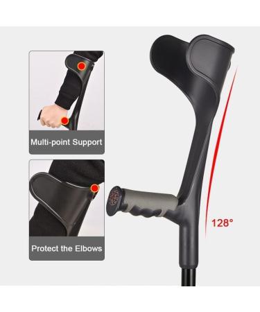 Adult Crutches Forearm Crutches Aluminum Foldable Crutches Comfortable Elderly Walker Adjustable Elbow Crutches Comfort Handle Crutches Convenient Independence - Buy Online on GoSupps.com