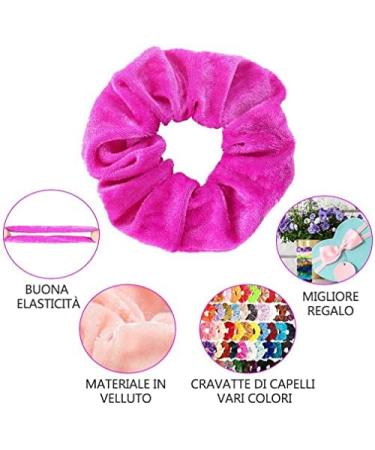 20 Pieces Velvet Hair Scrunchies | Colorful Elastic Hair Ties for Girls & Women | Premium Hair Accessories - Buy Online on GoSupps.com