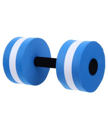 Gogogme 1stk water-swimming dumbbell sports foam dumbbell Pool training equipment for adult pool fitness equipment Floating fitness equipment women training suit Training suits for women aerobic 26x14.5x14.5cm blue