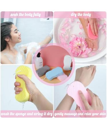 6 PCS Ultra Soft Exfoliating Bath Sponge Set with Sticky Hooks - Ideal for Adults, Children, and Pregnant Women - Buy Online on GoSupps.com