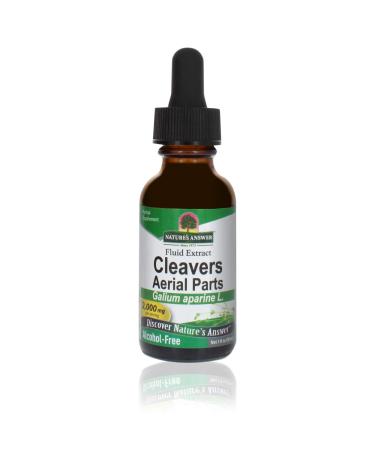 Nature's Answer Alcohol-Free Cleavers Herb  1-Fluid Ounce | Supports Overall Wellbeing | Dietary Supplement