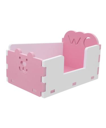 Kisangel 1pc Hamster Toilet Chinchilla Bath Hamster Pee Training Small Animal Bathtub Hamster Potty PVC 15x10cm Pink
