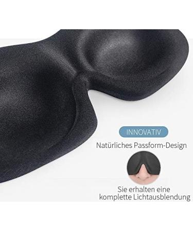 Trilancer 3D Sleep Mask for Men & Women - Ultimate Memory Foam Eye Cover for Total Darkness & Comfort with Earplugs - Buy Online on GoSupps.com