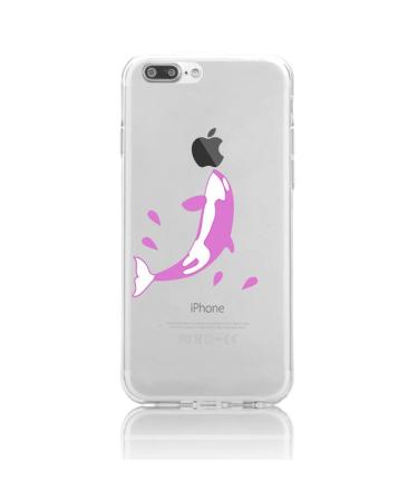 Crazylemon iPhone 8 Plus Case iPhone 7 Plus silicone shell colorful cute pattern TPU protective cover silicone case flexible gel cover scratch -resistant case for iPhone 8plus / iPhone 7plus 5.5 inch - dolphin iPhone 7 plus / iPhone 8 plus a -dolphin