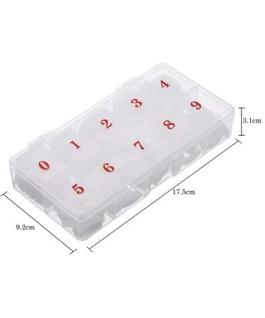 500 Natural Acrylic Artificial Nails - 10 Sizes DIY Set with Box for Easy Application | International Shipping - Buy Online on GoSupps.com