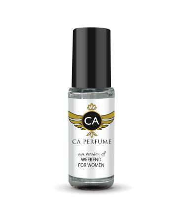 CA Perfume Impression of Weekend For Women Replica Fragrance Body Oil Dupes Alcohol-Free Essential Aromatherapy Sample Travel Size Concentrated Long Lasting Attar Roll-On 0.14 Fl Oz/4ml-X1