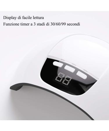Angnya 54W Professional UV LED Nail Lamp - Automatic Start Sensor 3 Timer Settings for Perfect Manicure & Pedicure - Buy Online on GoSupps.com