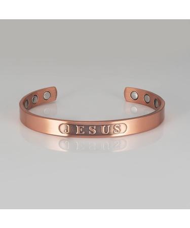Enermagix Magnetic Copper Bracelets for Men & Women - 99.9% Solid Copper Cuffs with 3510 Gauss Magnets - Buy Online on GoSupps.com
