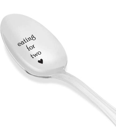 Eating For Two Spoon-Unique Pregnancy Reveal Idea- Pregnancy Gift- Baby Shower Gift-New Arrival Present - Buy Online on GoSupps.com