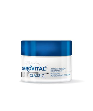 GEROVITAL CLASSIC Intensive Moisturizing Face Cream with Hyaluronic Acid and Vitamin E Anti Wrinkle Anti-Aging Face Cream Nourishing Deeply Hydrating 50 ml
