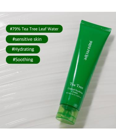 Papa Recipe Tea Tree Control Soothing Cream(3.38fl oz/100ml) - Soothing & Hydrating Face Moisturizer Cream for Dry Skin Oil Water Balance Care Sensitive Acne-Prone Skin Friendly Korean Face Cream - Buy Online on GoSupps.com