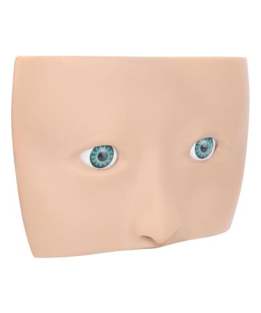Makeup Practicing Face Board Makeup Practice Face Board Plastic Reusable Washable for Makeup Artist for Stage Makeup (Light Brown)