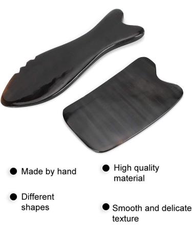 Durable Schabebrett Massage Scraping Board - Ergonomic Natural Oxen Horn Gua Sha Tool for Improved Blood Circulation - Buy Online on GoSupps.com