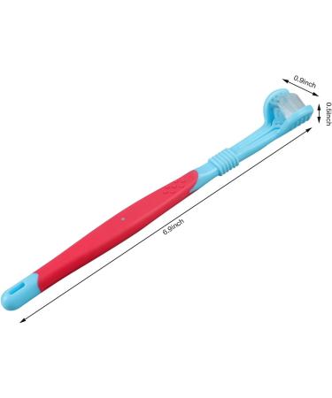 Dog Toothbrush Cat Teeth Cleaning Toothbrush Triple Head Pet Dog Toothbrush Teeth Care Dog Cat Cleaning Mouth Health Supplies Yellow+blue - Buy Online on GoSupps.com