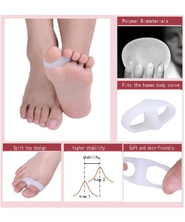 Sebs Overlapping Thumb Corrector Toe Spacers - Double Hole Toe Separator for Pain Relief - Soft Material, Stretchers Care Tool - Color 4, 3x1cm (4 Pack) - Buy Online on GoSupps.com